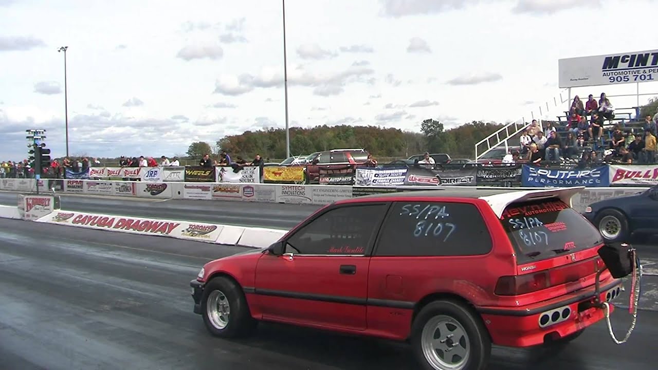 10 sec Red EF turbo Civic vs 10 Sec Blue EG turbo Civic