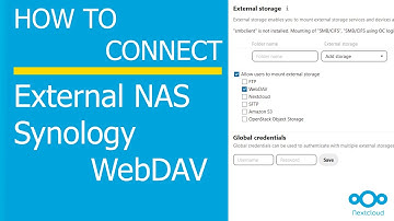 How to Add NAS to Nextcloud Configuring external Storage Synology WebDav