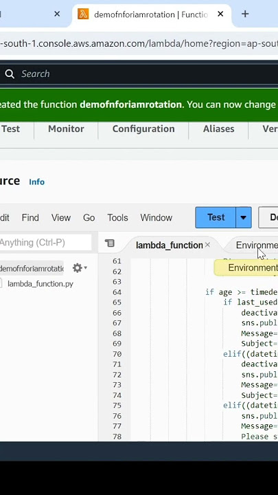 #aws #cloudwatch #lambda #snstopic #iam #keys