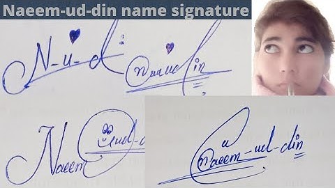 Naeem-ud-din name signature#stylish signature#name signature with arooj