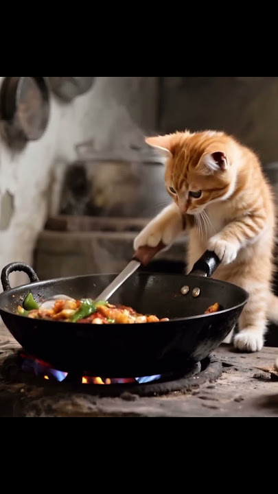 Baby Cat Takes Care of Her Sick Mother | Heartwarming AI Animation #baby