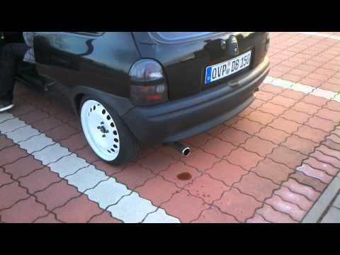 Opel Corsa B Kat vs. Fuchs Auspuff exhaust reving