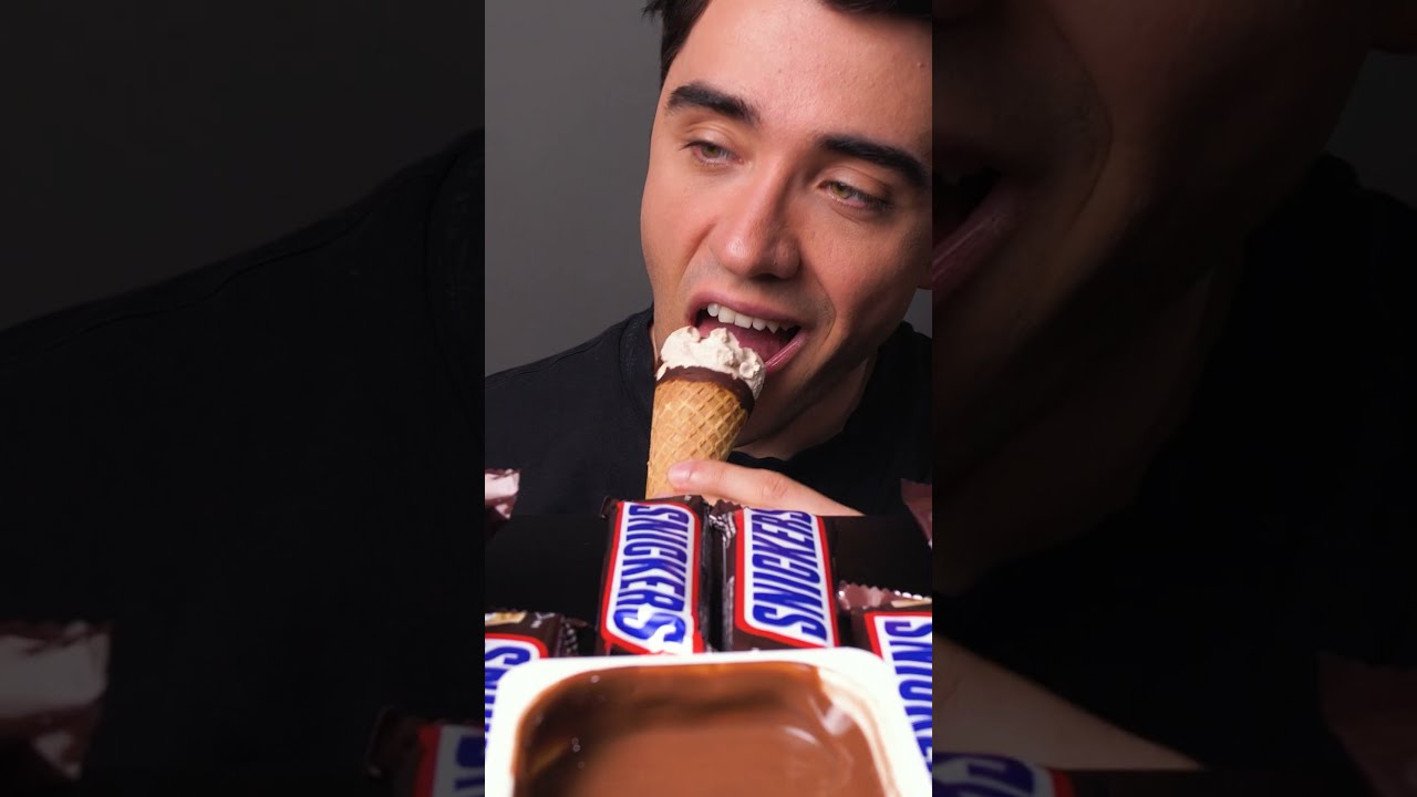 Snickers Ice Cream Chocolate ASMR 