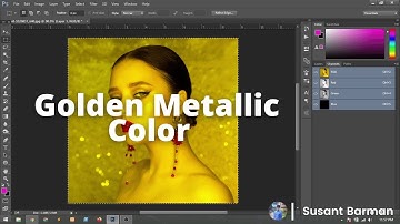 Golden Metallic Color on Single Click in Photoshop 2021