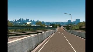 First Person Commuter Bus Ride from New Dover to Noire City | Cities: Skylines