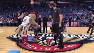 Robin Lopez Beefing with NBA Mascots (Compilation)