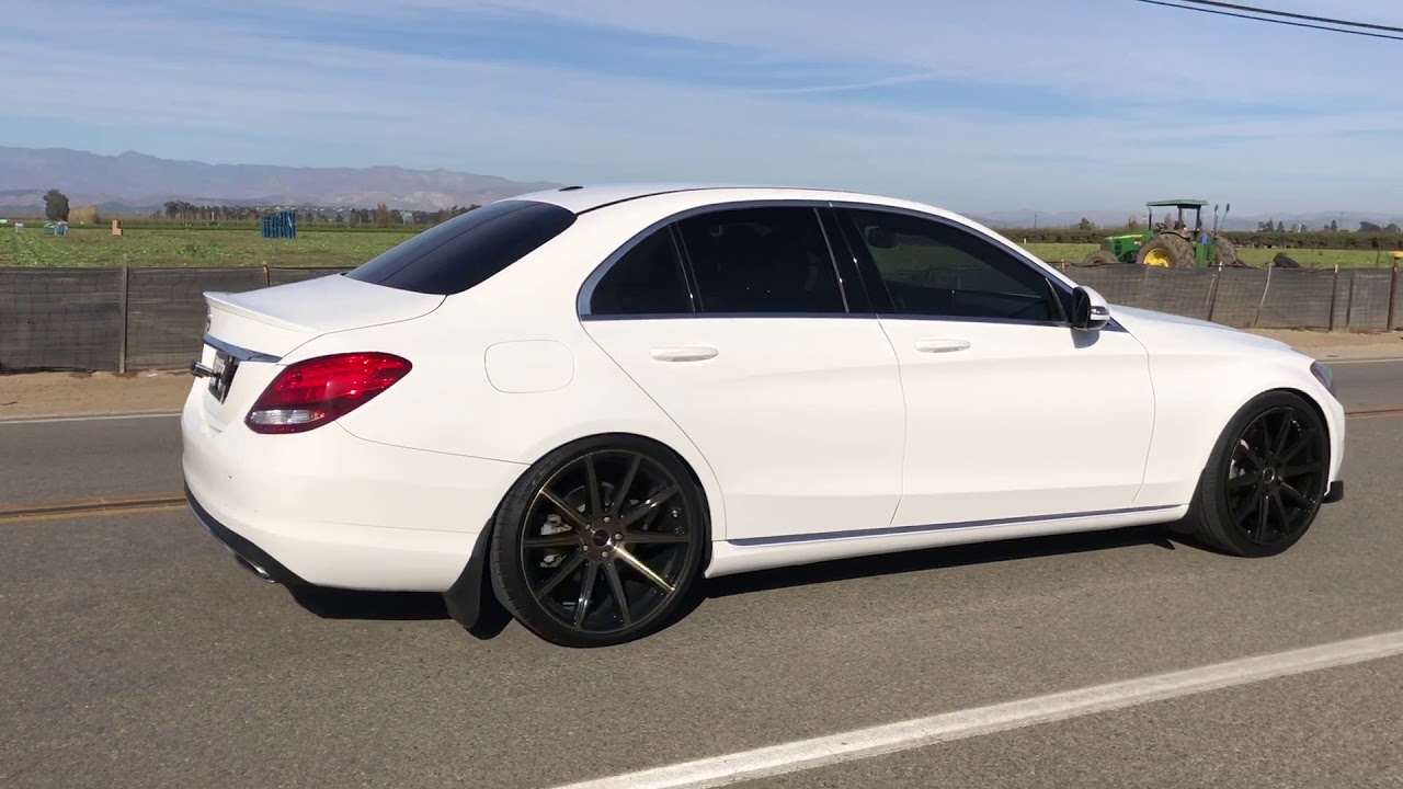 2016 Mercedes Benz C300 Exhaust resonator delete . YouTube