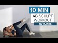 10 min ab sculpt workout  no planks  controlled core burn  intense with modifications provided