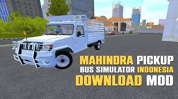 Indian Mahindra Pickup | Bus Simulator Indonesia Mod | Indian Map Bussid | Frag Games