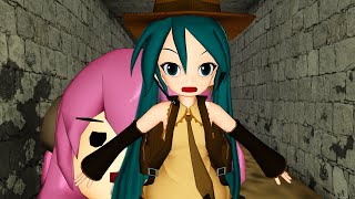 Little Hatsune Miku and "TakoLuka" go on a rampage at the pyramid 
