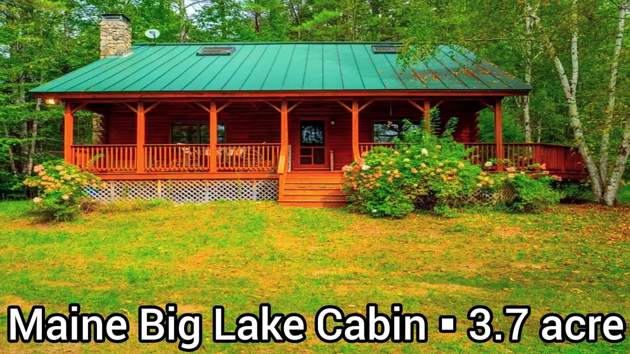 Maine Lakefront Cabins For Sale 995k 3.7 acre Waterfront Cabins