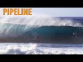 Surfing pipeline  big waves  january 2 2023