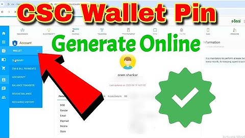 Csc pin Generate 2025 || wallet pin change csc || wallet pin change csc ||  csc wallet pin