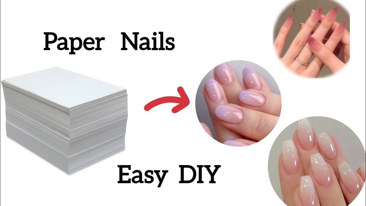 DIY Nail Extensions 🥰😍/ how to make nail extensions at home / homemade fake nails 