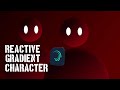 Reactive gradient character animation using alight motion