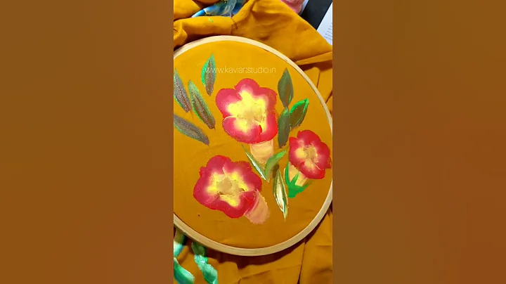 morning glory fabric painting #kaviartstudio #artclass #shorts #ytshorts