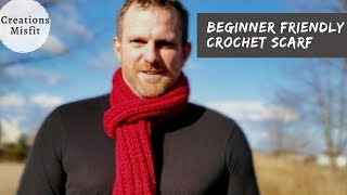 Beginner Friendly Bulky Crochet Scarf - Quick and Easy
