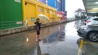 Car park rain