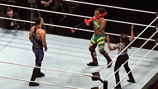 The Judgment Day’s DAMIAN PRIEST vs The New Day’s XAVIER WOODS - WWE Live - London - 19 April 2024