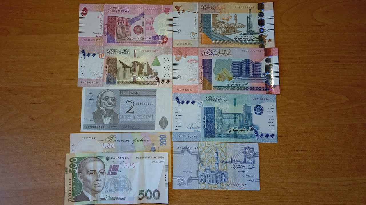 6️⃣6️⃣.БАНКНОТЫ ЭСТОНИИ 🇪🇪, УКРАИНЫ 🇺🇦, ЕГИПТА 🇪🇬, СУДАНА 🇸🇩, МОНЕТЫ ЯНА КАЗИМИРА ( ПОЛЬША - ЛИТВА )