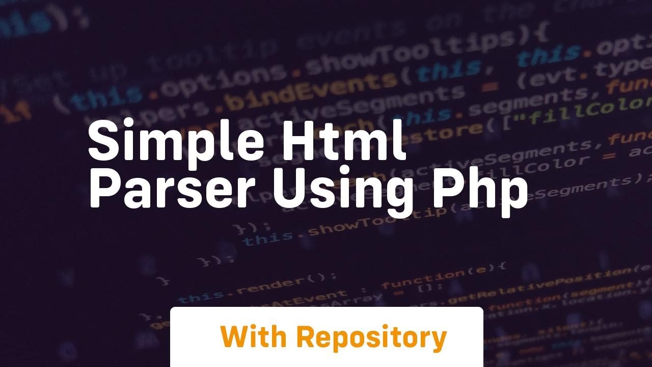 Simple html parser using php - YouTube