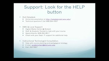 Learn@UW Tutorial #8: Getting Help