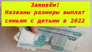 Заживём! Названы размеры выплат семьям с детьми в 2022