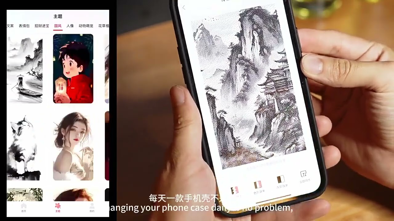 Personalized Four-color Ink Screen NFC Transmission Back Cover Case for iPhone 15/ 14 Pro Max