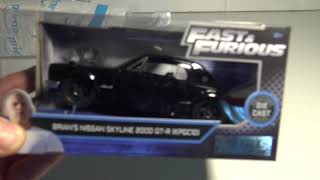 NEW UNBOXING #43--FAST & FURIOUS --BRIAN'S NISSAN SKYLINE 2000 GT R--1/32 DIECAST--JADATOYS.