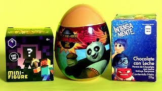 Kung Fu Panda Egg Surprise, Minecraft Surprise Cube, Disney Pixar Inside Out