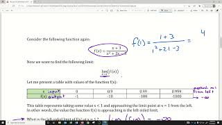 Part C: Estimating Limits from Tables (Business Calculus)