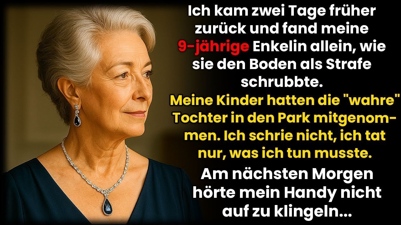 Meine 9-jährige Enkelin musste allein putzen, während sie die ‚echte‘ Tochter mitnahmen…