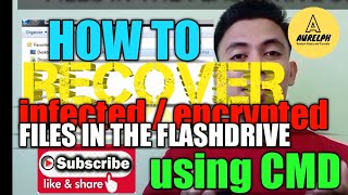 HOW TO RECOVER HIDDEN OR ENCRYPTED FILES IN THE FLASHDRIVE USING CMD with ENGLISH SUBTITLE