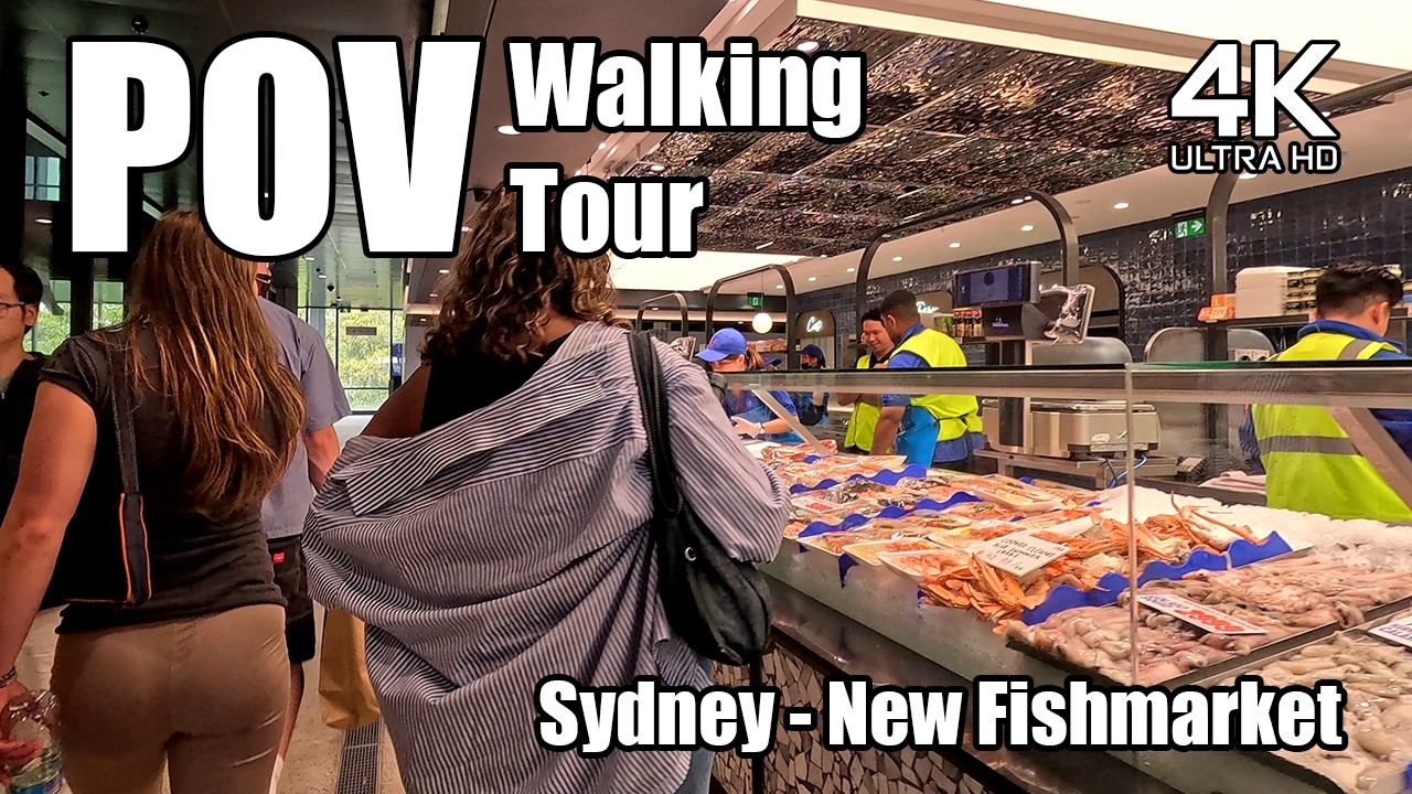 4K POV Walking Tour through Sydney's new Fishmarket