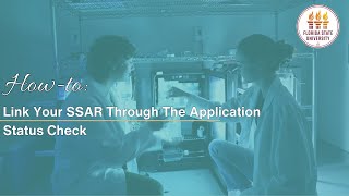 How-To: Link Your SSAR Through the FSU Application Status Check