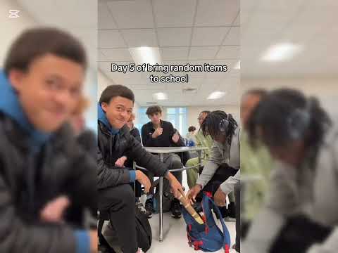 bringing random items to school day 5#fyp#viral#school#funny#memes #tiktok 