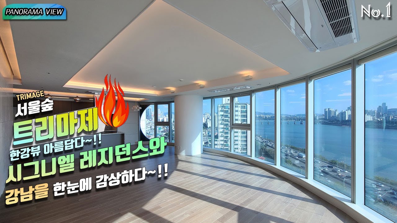 성수동 트리마제 Panorama view Trimage 서울숲 트리마제 한강뷰 아름답다~!! 시그니엘 레지던스와 강남을 한눈에 감상하다~!!