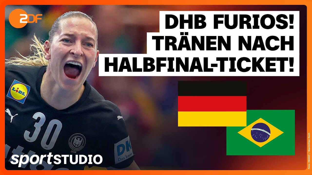 Deutschland – Brasilien Highlights | Viertelfinale Handball-WM der Frauen 2025 | sportstudio