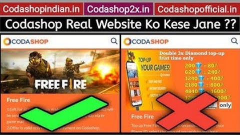 New CODASHOP SCAM...and how to prevent