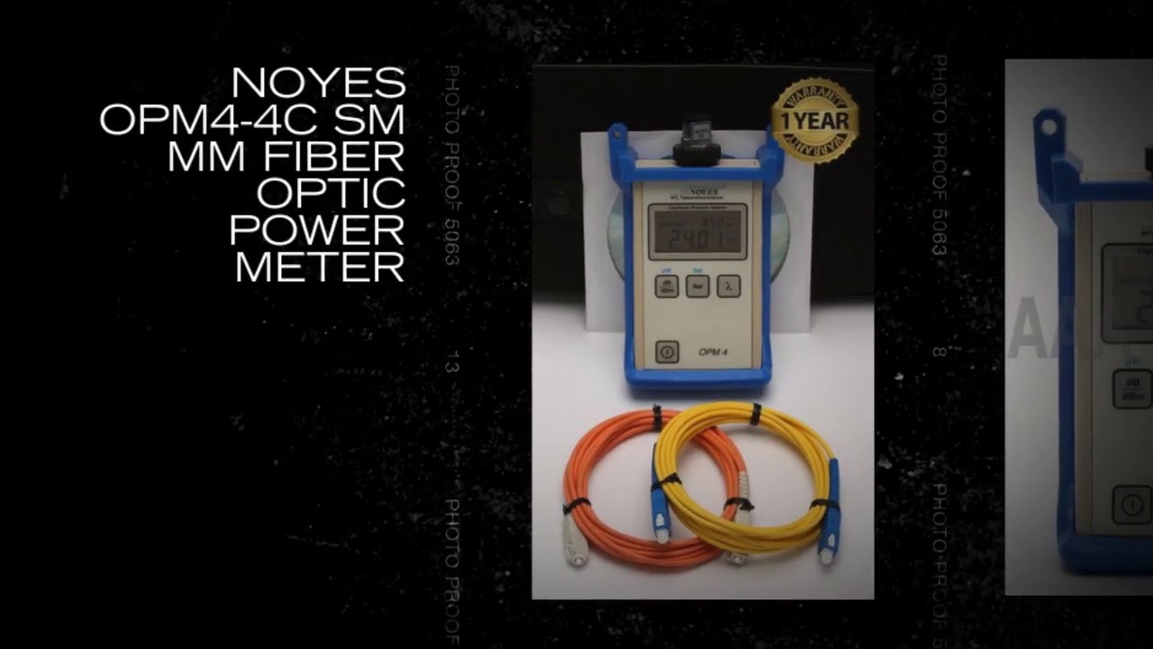 Noyes OPM44C SM MM Fiber Optic Power Meter YouTube