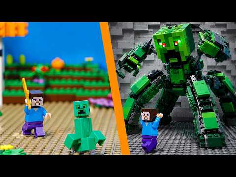 I Survived 100 Days as a LEVEL 100 CREEPER in Hardcore LEGO Minecraft!