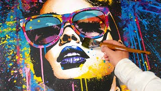 Fused Pop Art and Street Art Painting : Create a Stylish Acrylic Piece | Glamour In Chaos