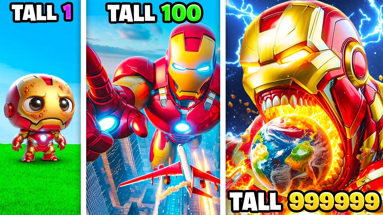 Shortest To WORLD'S TALLEST IRON MAN In GTA 5!