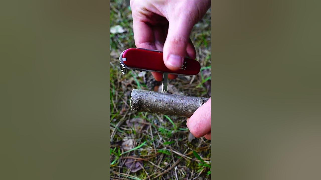Amazing survival trick with Victorinox swiss army knife YouTube