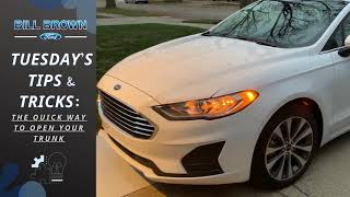 Ford Fusion Quick Way to Open Trunk | Tips & Tricks | Bill Brown Ford