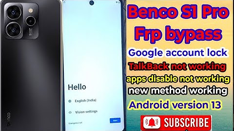 Benco s1 pro frp bypass TalkBack not working app disable