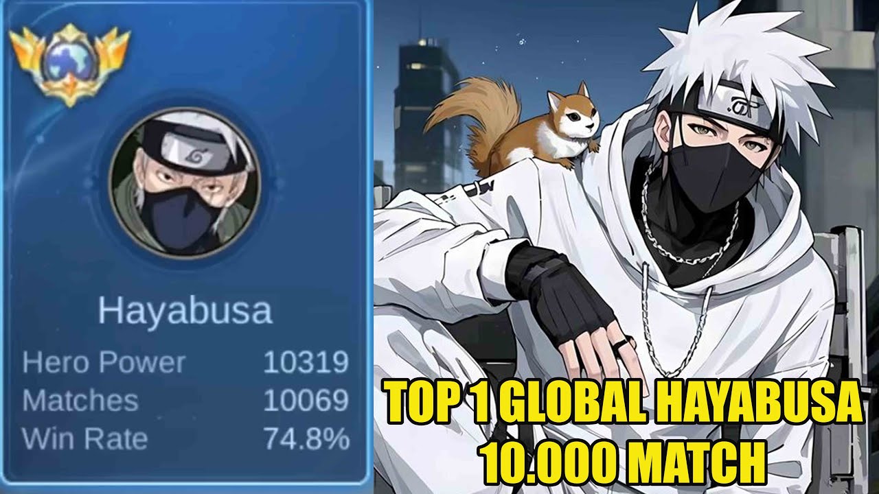 Belajar dari top 1 global hayabusa 10.000 match gendong 1 team tanpa mati - MOBILE LEGENDS