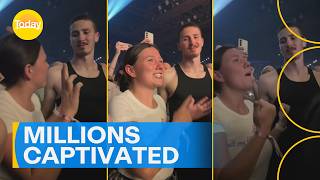 Woman goes viral signing for deaf partner at Alex Warren concert | Today Show Australia