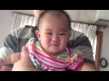 6 month baby plays with spit ทารกเล่นน้ำลาย