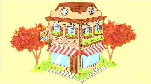 Bakery Shop using Grease Pencil Timelapse in Blender